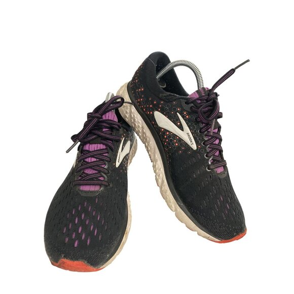 Brooks Women's size 7.5 Black Purple Mesh Lightweight Running sneakers  Shoes - Picture 1 of 8